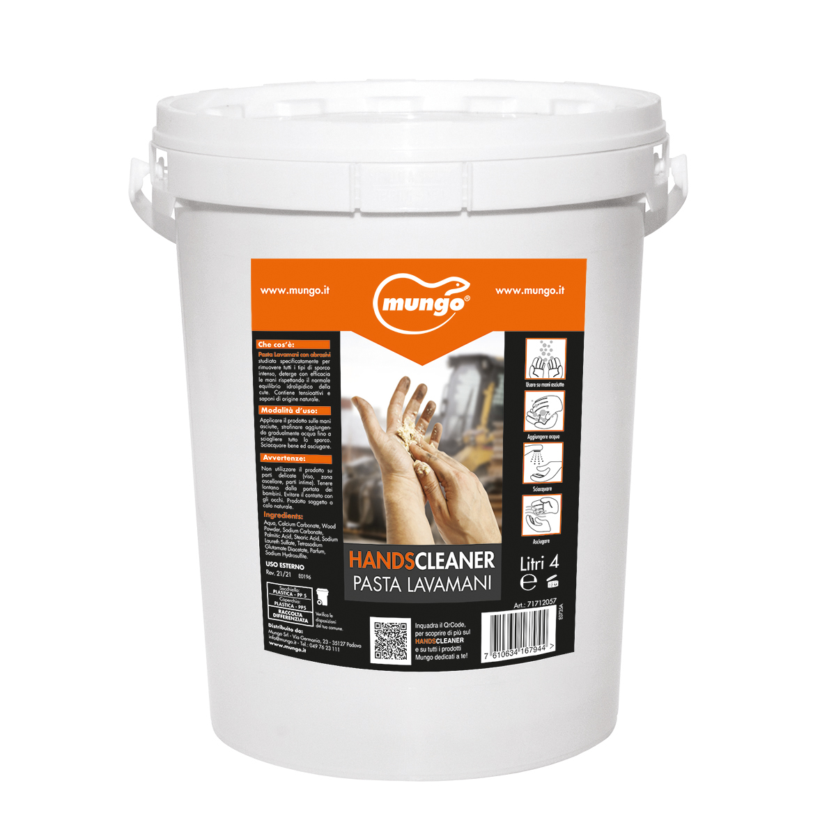 HANDS CLEANER - Pasta lavamani con agenti abrasivi per la rimozione dello sporco ostinato