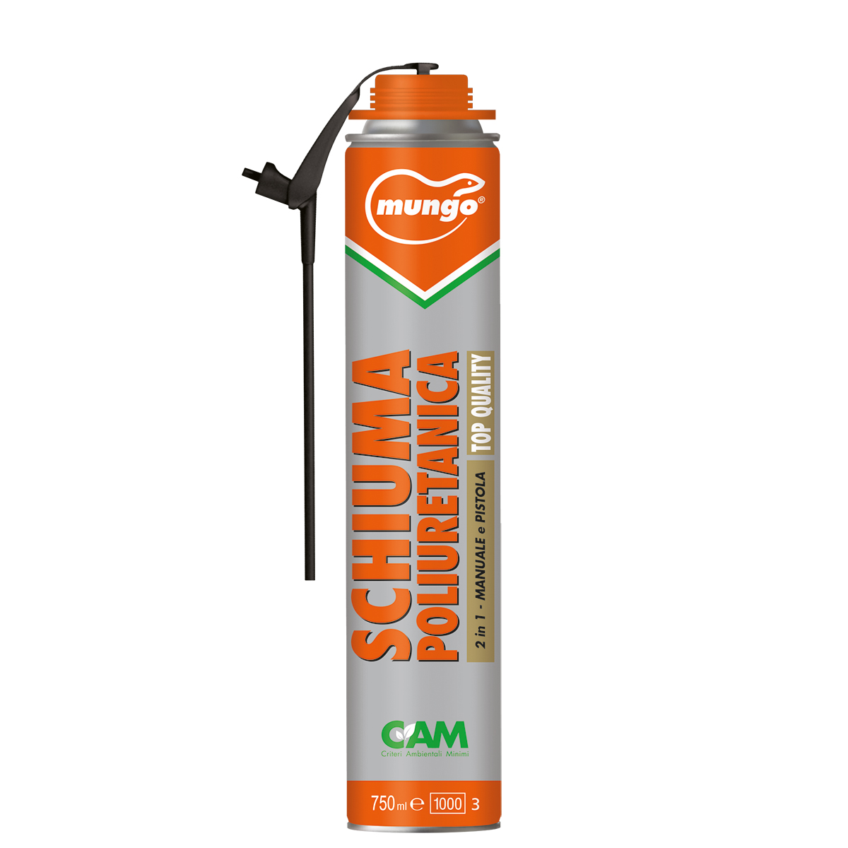 SCHIUMA POLIURETANICA TOP-QUALITY - 2in1 - Schiuma poliuretanica di qualità professionale - 2in1 per utilizzo sia manuale che con pistola